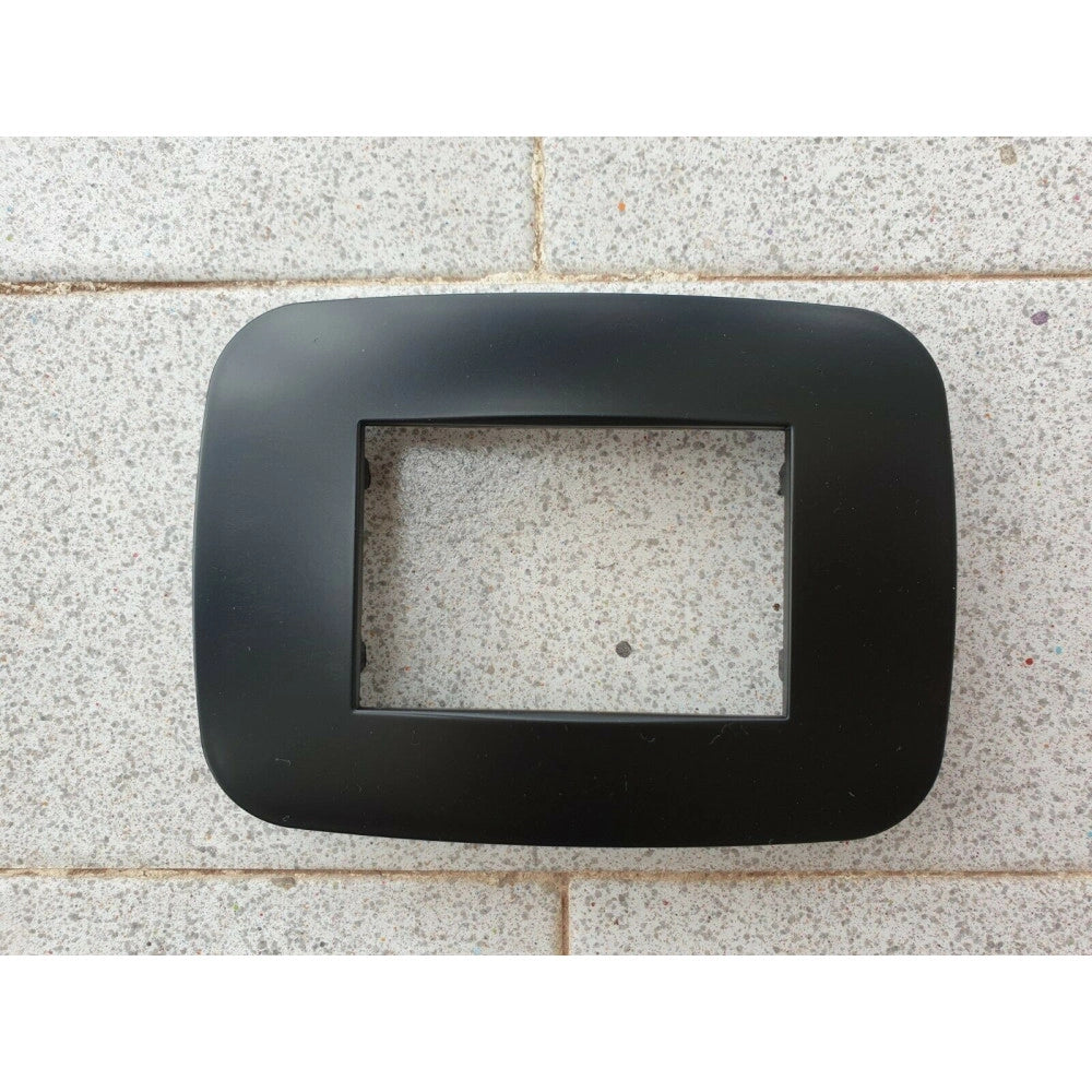 Trade Shop - Placca Placchetta Placchette Compatibili Per Serie Axolute Bticino Colorate Fori - Nero -4 Fori     -