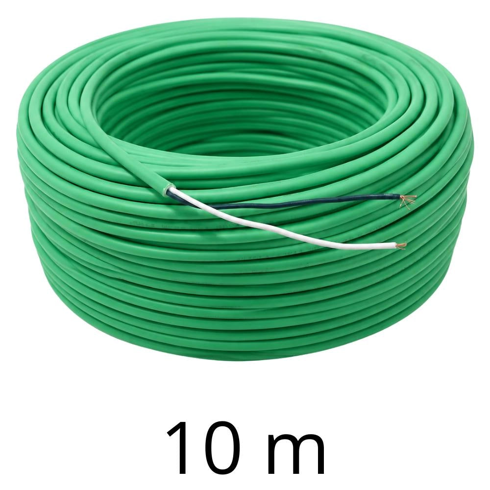 Cavo videocitofonico verde 2x0,50 mm² twistato non schermato *** lunghezza metri 10, confezione 1