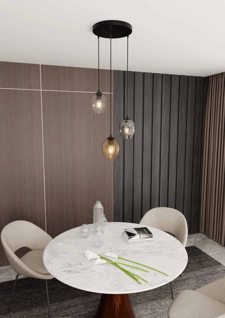 Lampadario Emibig ISTAR Premium 3xE27 nero multicolor