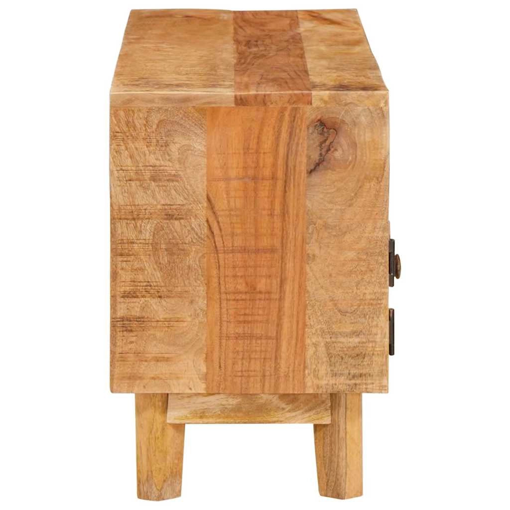 Mobiletto portaoggetti moderno e compatto rettangolare 110 x 30 x 45 cm ampio spazio di archiviazione legno di mango marrone 02_0058089