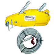 Vigor 4972008 Argano Paranco Manuale con Fune 20 m Capacita' 800 Kg Diametro Fune 8.3 mm colore Giallo