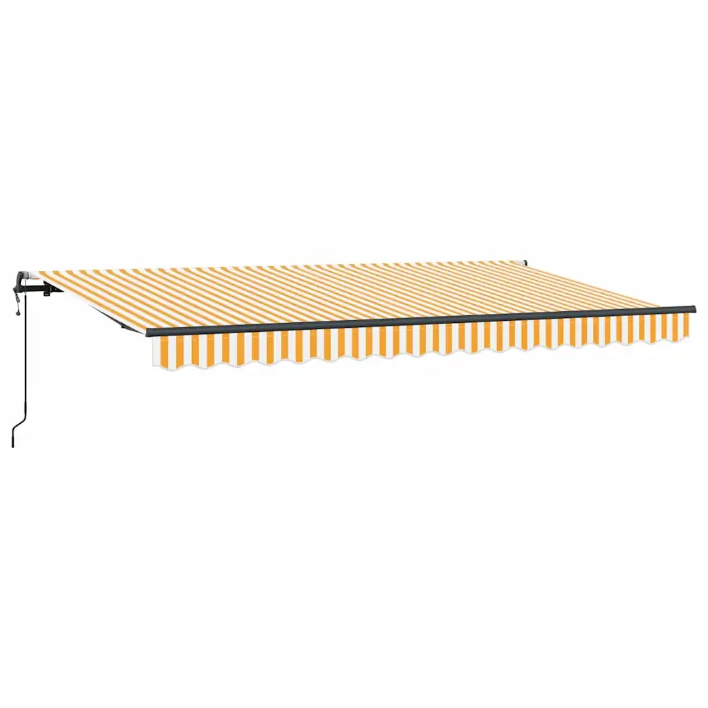 vidaXL Tenda Retrattile Giallo e Bianco 350 x 200 cm