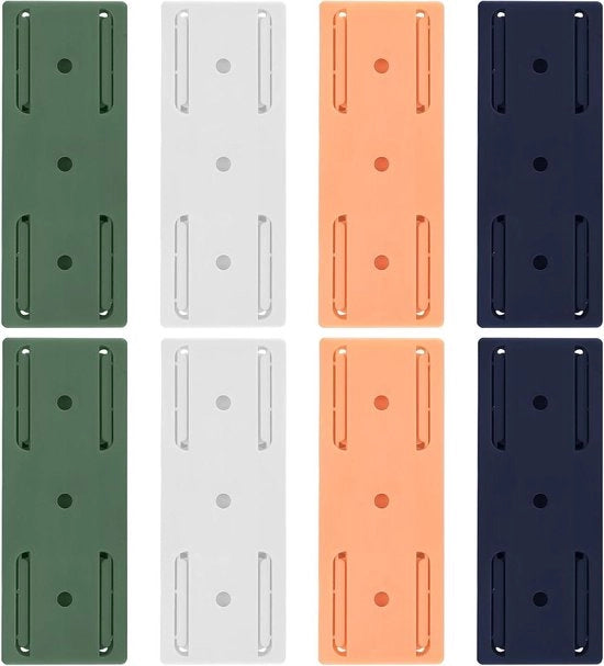 Kit di fissaggio autoadesivo per più prese di corrente - 8 pezzi - per fissaggio alle pareti di cavi di controllo a distanza per router WiFi