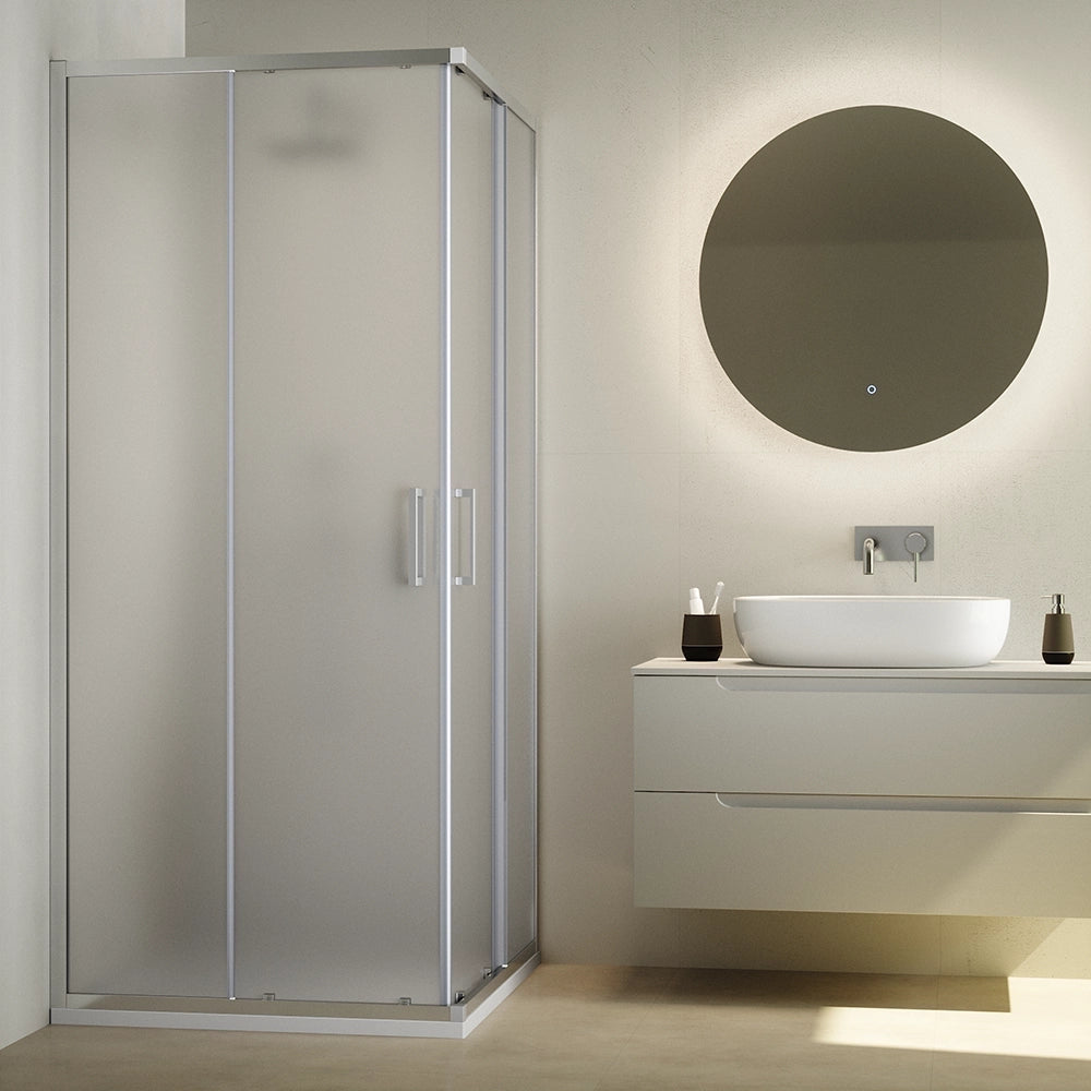 Box doccia  80x80 cm scorrevole vetro 6mm opaco con trattamento anticalcare h195cm scorrevole | Aruba