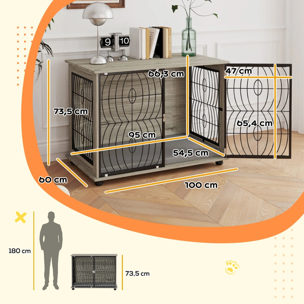 Casetta per Cani ¨C zephmum ¨C Grigio 100x70x80