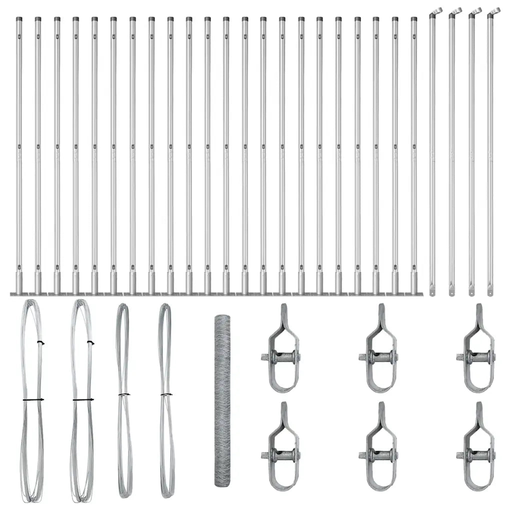 Palo della recinzione | Pannello per recinzione Argento