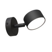 Lampada a parete Sora in acciaio nero opaco