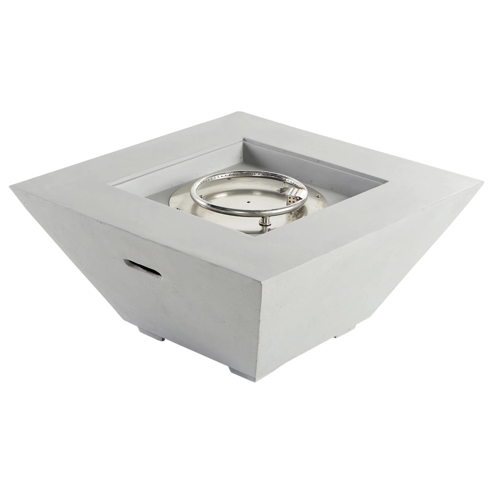 Focolare grigio chiaro 86 x 86 x 42 cm Riscaldatore per patio GRC Quadrato Accessorio per giardino e patio