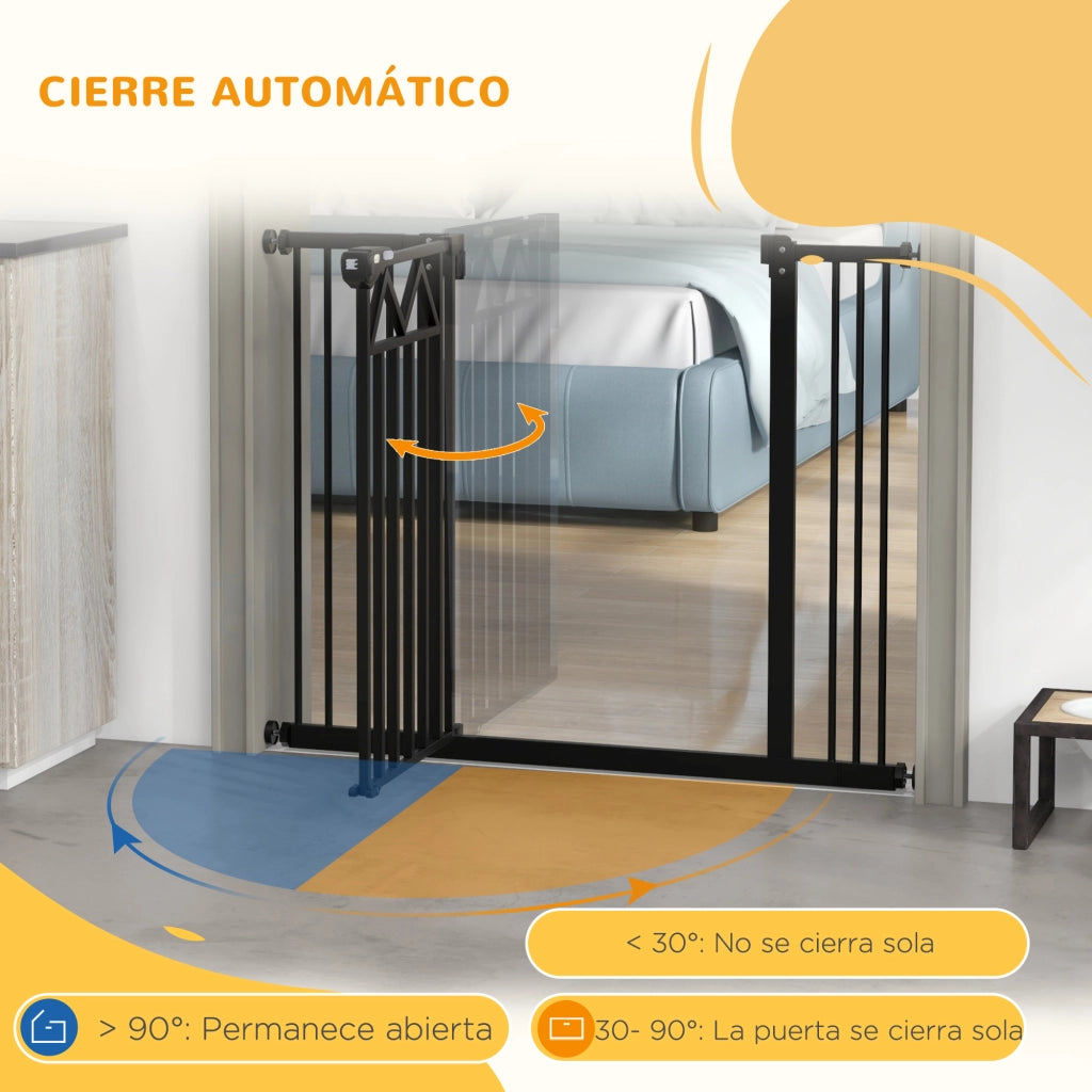 Barriera per Animali Domestici ¨C zephmum ¨C 74-100x76 cm Nero