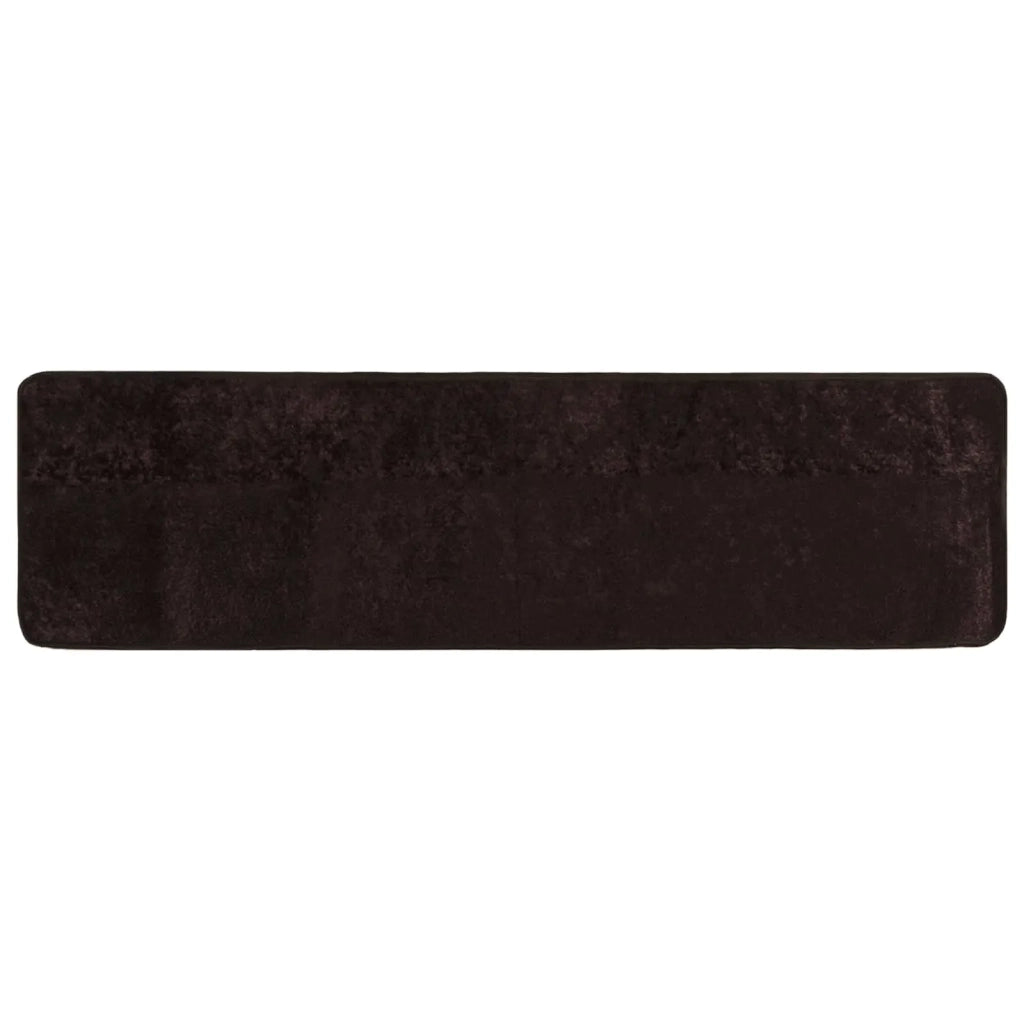 Runner Tappeto MARSA Antracite 100 x 400 cm Poliestere e PVC