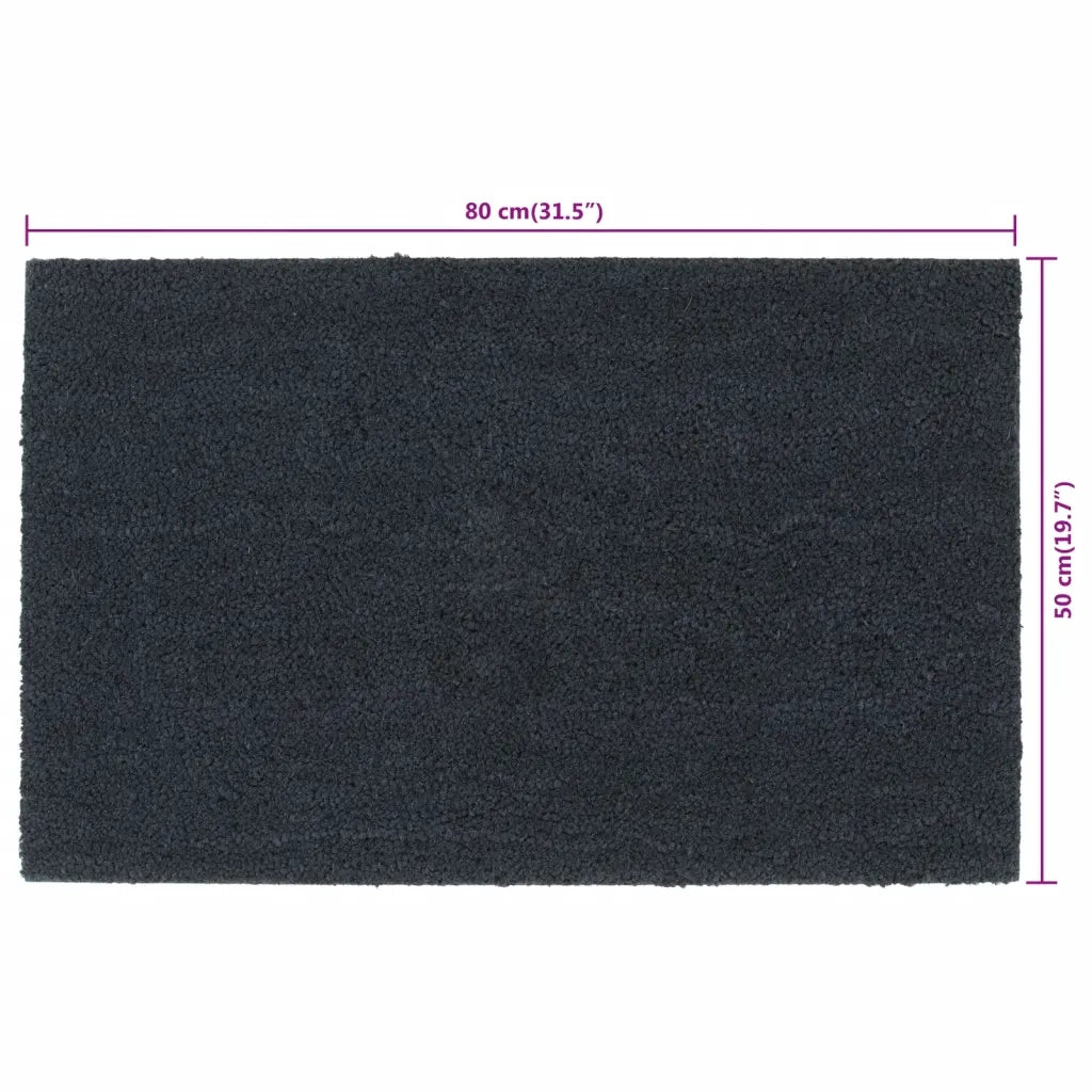 Zerbino | Tappetino Grigio Scuro 50x80 cm Fibra di Cocco
