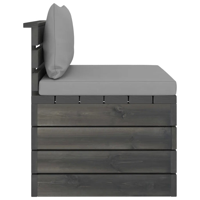 Set Divani da Giardino su Pallet 2 pz con Cuscini Massello Pino 3061660