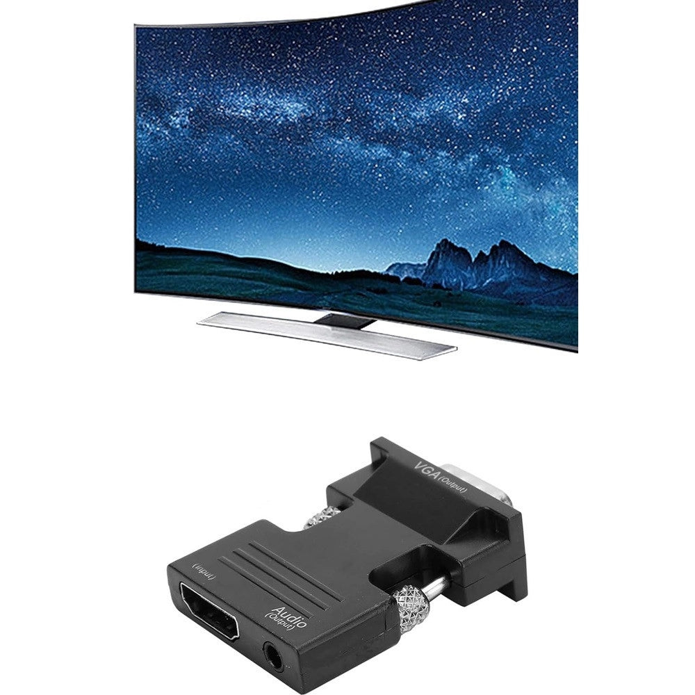 Trade Shop - Adattatore Convertitore Video Audio Hdmi A Vga Proiettore Lettore Dvd Tv Chd-avga -