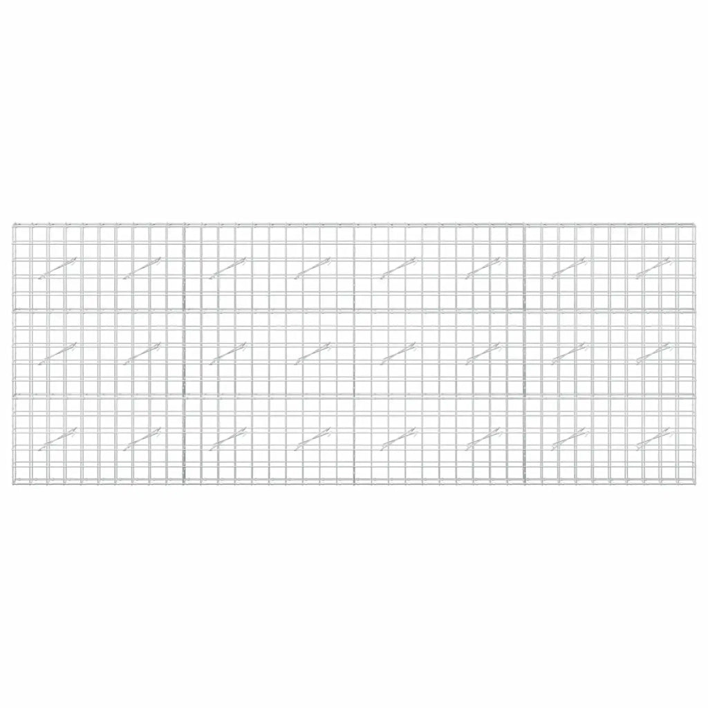 Gabione con filo da 5 mm e rete 10x10 cm 400x10x150 cm 3464954