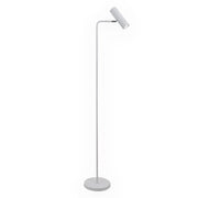 LÚZETE - LAMPADA DA TERRA ADARA ACCIAIO VERNICIATO BIANCO