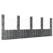 Gabbione a U con 5 Pali in Ferro 500x20x200 cm cod mxl 16078