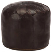 Pouf Marrone Scuro 40x35 cm in Vera Pelle di Capracod mxl 106155