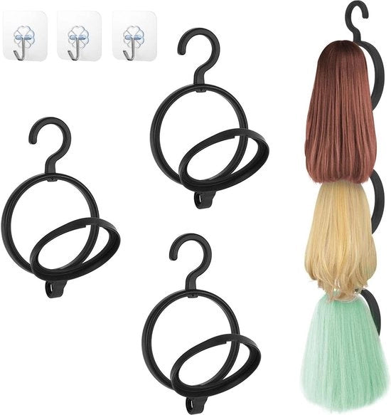 Pruikstandaards Sospesi - Maniglione per Tessere - Sostegni per Capelli in Metallo - Mobile Ripostiglio - Sostegno per Esposizione - Mantieni i Capelli in Forma Perfetta ripostiglio inclinabile