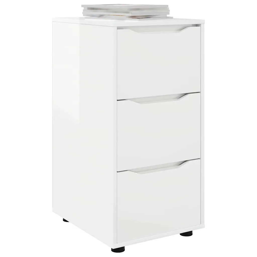 Armadio Bianco Lucido 40 x 48 x 81 cm Legno multistrato
