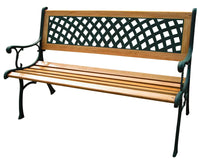 Panca da Giardino in Legno e Ghisa 52x125x74 cm Ranieri Rombo