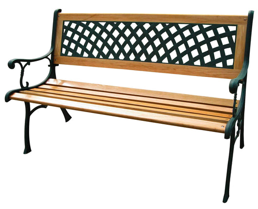 Panca da Giardino in Legno e Ghisa 52x125x74 cm Ranieri Rombo