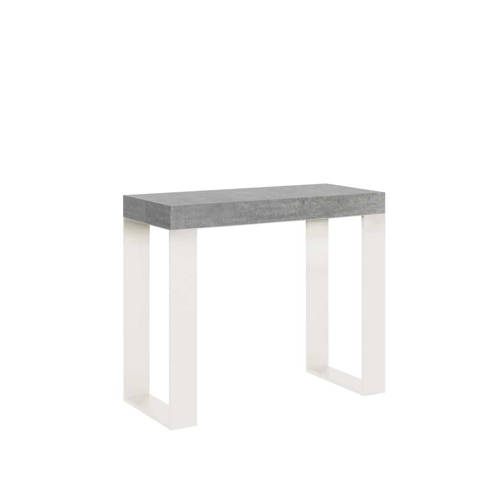 Consolle allungabile 90x40/196 cm Tekno Small Noce telaio Bianco