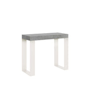 Consolle allungabile 90x40/196 cm Tekno Small Noce telaio Bianco