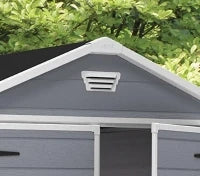 Casetta da Giardino Manor 6x8, Grigia, 185,8 X 236,8 X 227 h