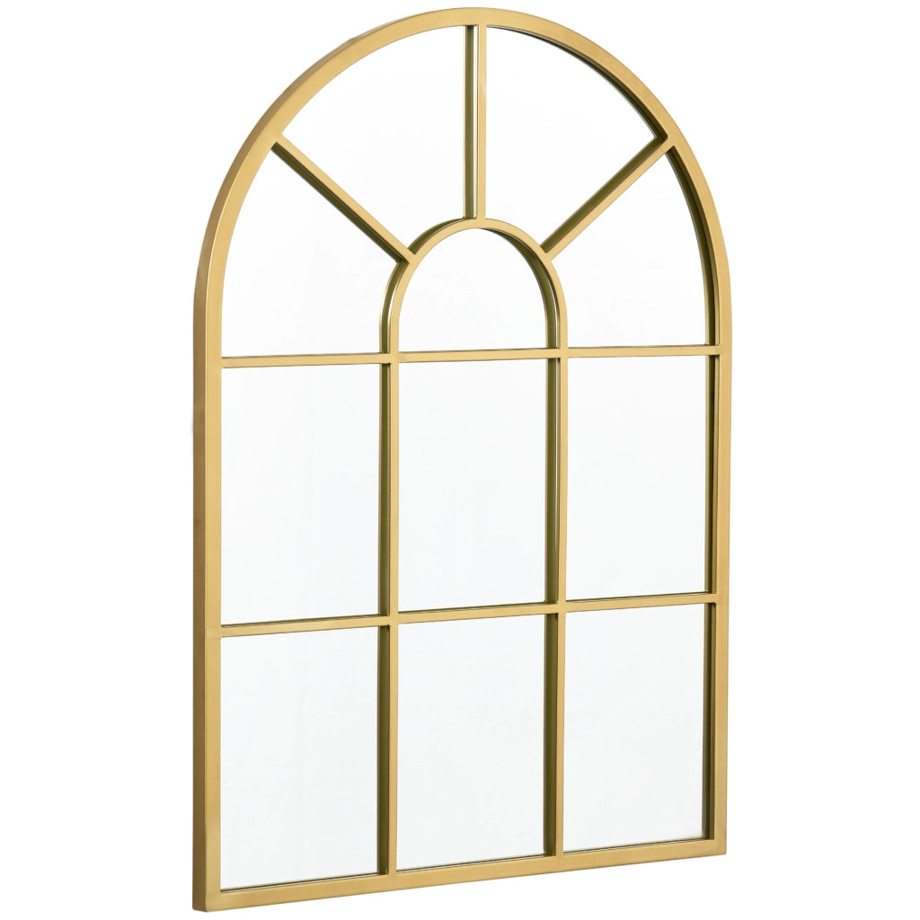 Specchio da parete in metallo con cornice dorata ¨C zephmum ¨C 70x50 cm