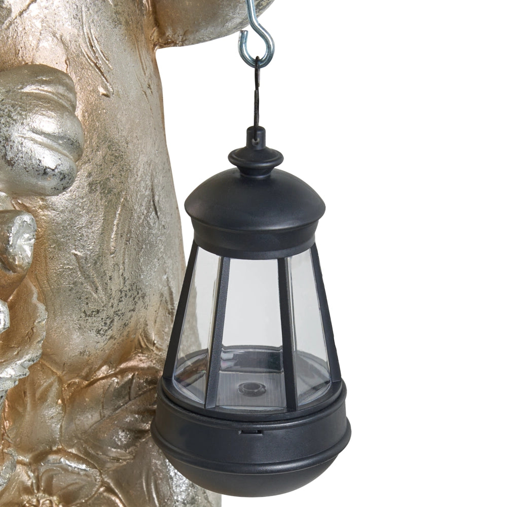 Statuetta da giardino in oro MgO 72 cm elemento decorativo coniglio realizzata a mano decorazione per interni ed esterni tema pasquale