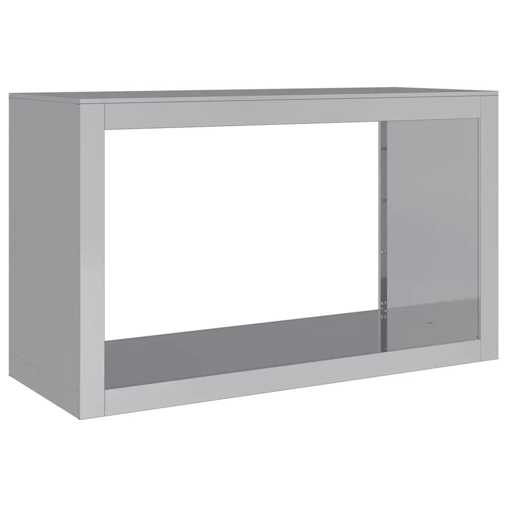 vidaXL Rastrelliera per Legna 100x40x60 cm in Acciaio Zincato