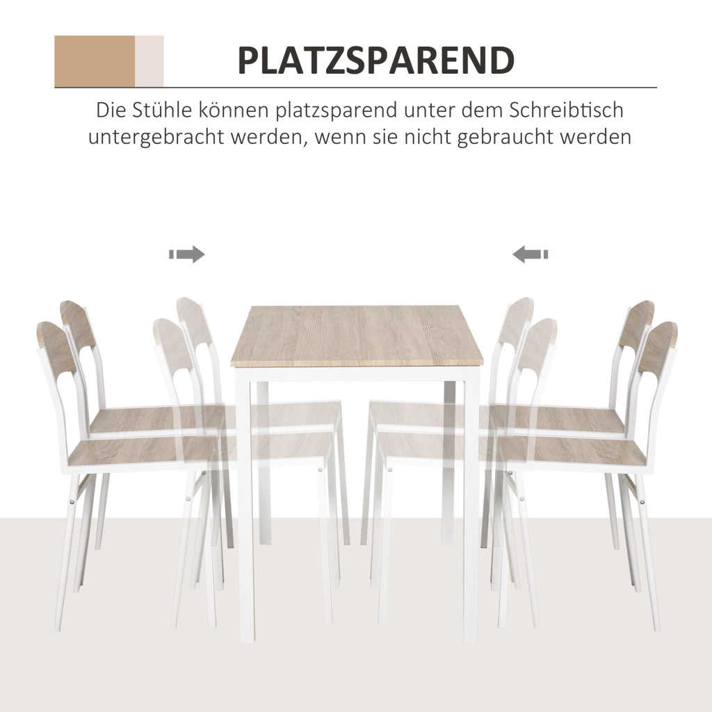TAVOLO DA PRANZO Set 5 pezzi 100x63 cm MDF Grigio Chiaro e acciaio
