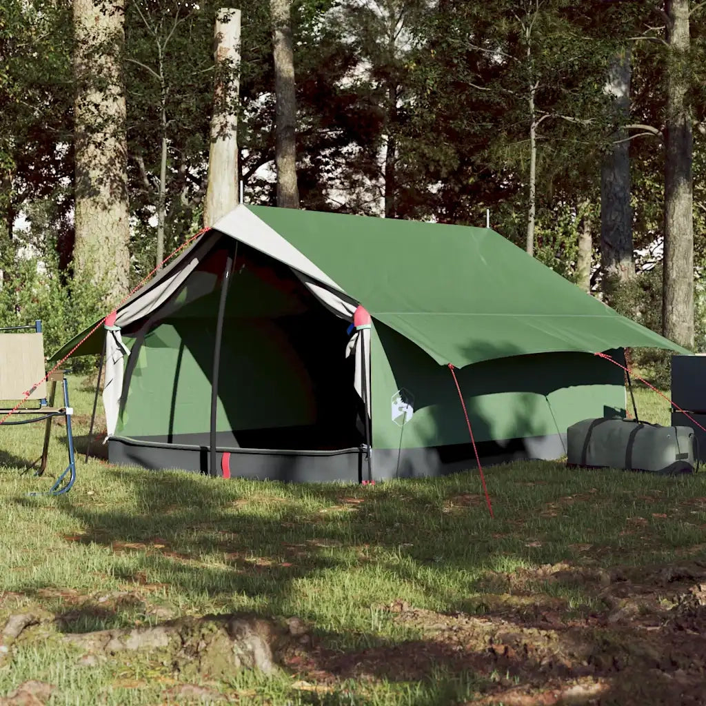 Tenda da Campeggio per 2 Persone Verde Impermeabile 94359