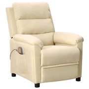Poltrona Massaggiante Reclinabile Crema in Tessuto cod mxl 32429
