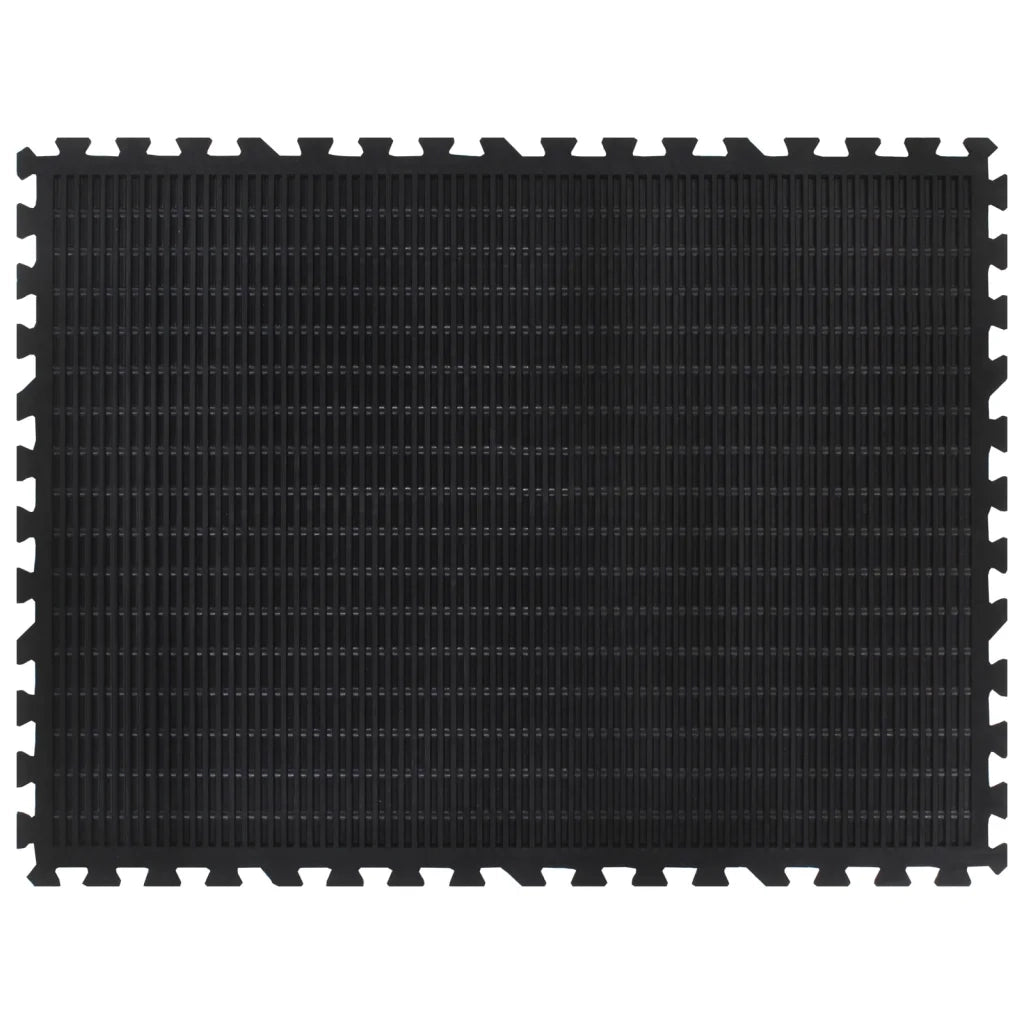 Piastrella per Pavimenti in Gomma Nera 12 mm 90x120 cm CFW2921424