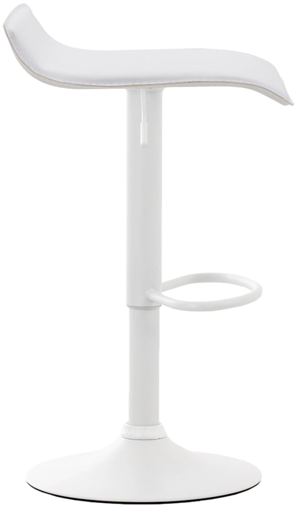 Sgabello Dyn V2 in similpelle bianco,bianco