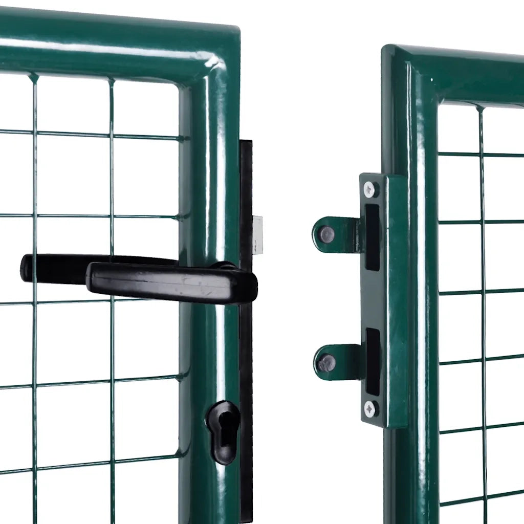 Cancello per Recinzione in Acciaio 300x125 cm Verde CFW6854297