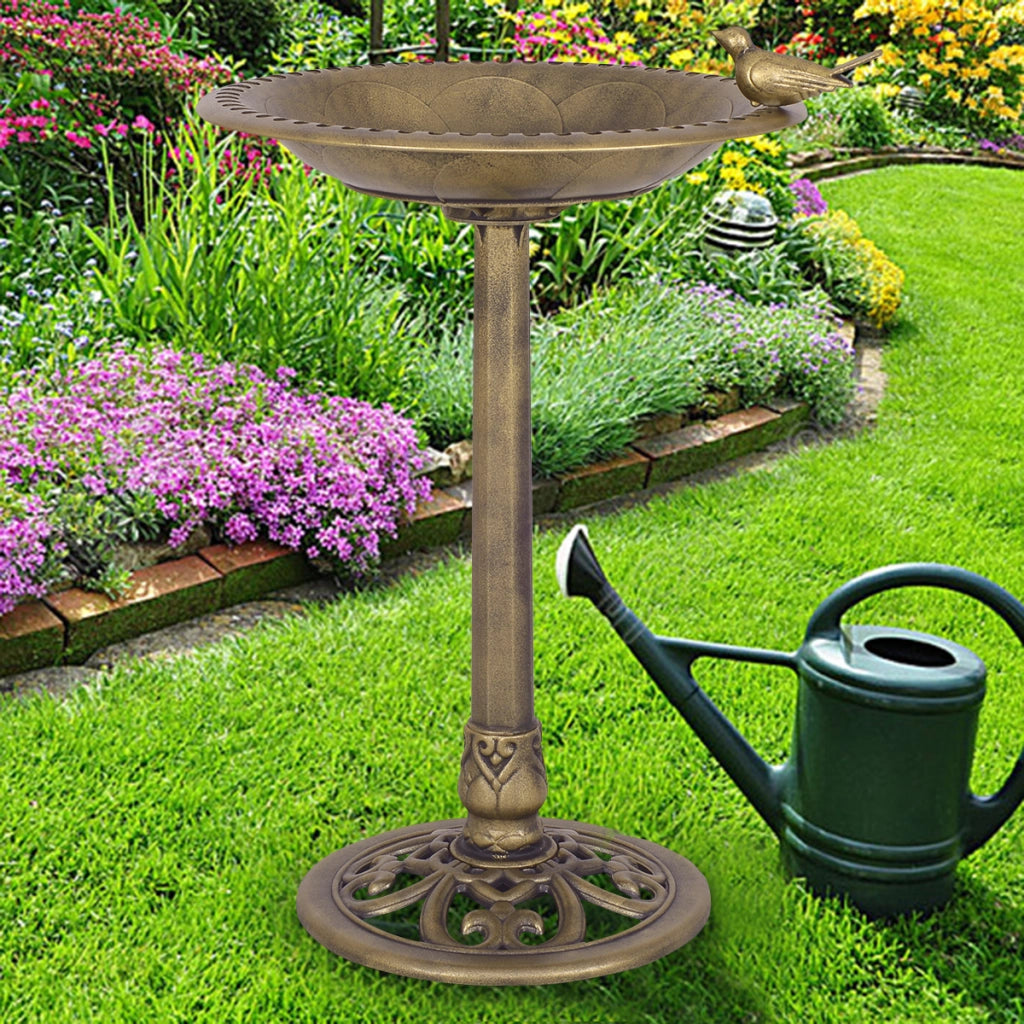 Abbeveratoio per uccelli con piedistallo e supporto da giardino, Mangiatoia per uccelli elegante ¦µ50x76cm-Altri animali