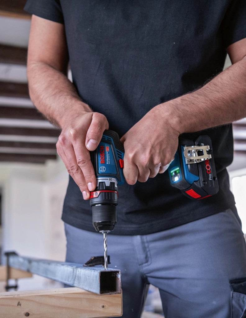 Trapano Avvitatore BOSCH GSR 18V-90 FC (2 x 4,0 Ah ProCORE + GAL18V-40 + L-Boxx 136 + 2 teste)