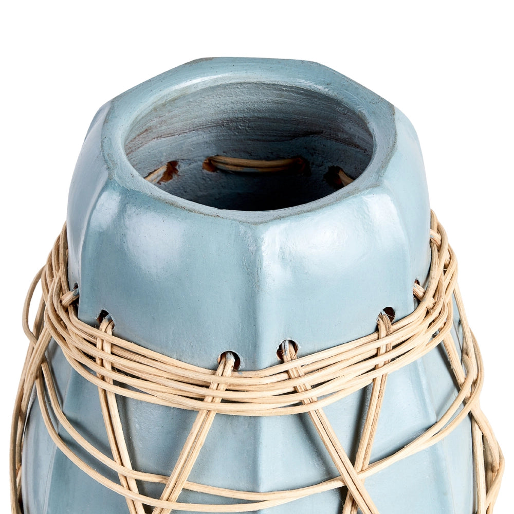 Vaso decorativo in terracotta bianca Stile naturale per fiori secchi