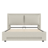 Letto a baldacchino 140x200cm - Xylo - velluto USB-C cuscini removibili