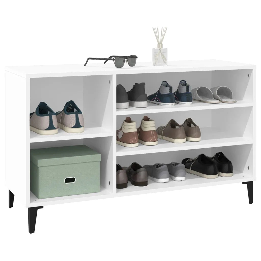 Scarpiera Bianca 102x36x60 cm in Legno Multistrato cod mxl 42839