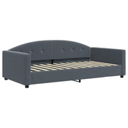 Letto singolo | Letto per adulti | Letto da Giorno Grigio Scuro 100x200 cm in Velluto