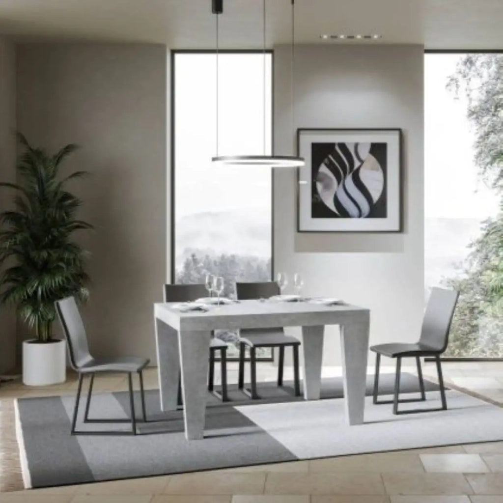 Tavolo allungabile 120/224x90 cm Spimbo colore cemento