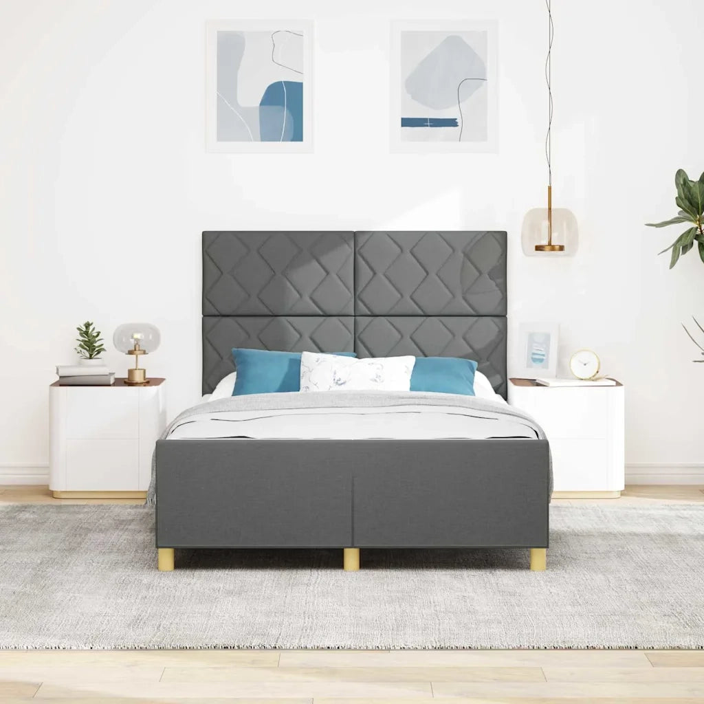 Struttura del letto Grigio scuro 140 x 200 cm Tessuto 3344810