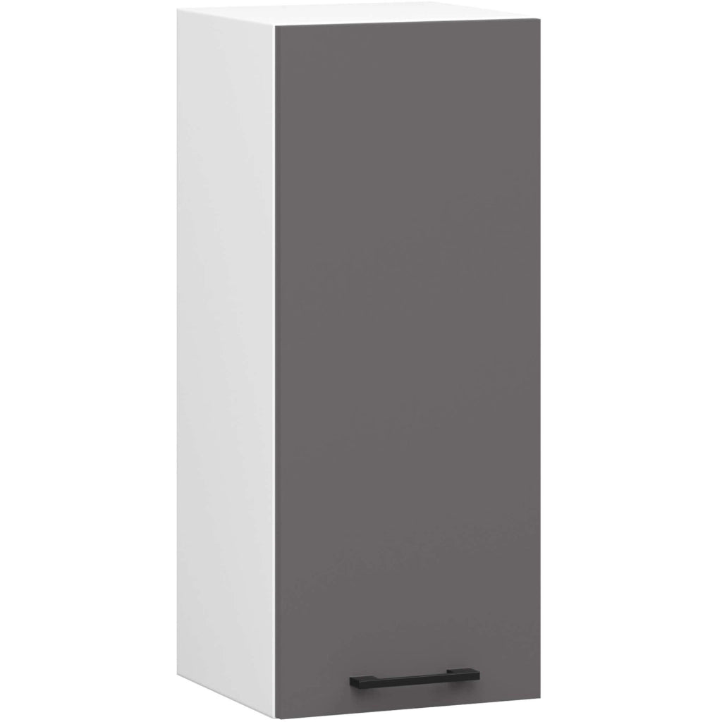 Mobile da cucina pensile sistema AKORD OLIWIA 30 cm H720 Bianco inserto frontale Cemento Grigio Graphite 1 anta 30x30x72 cm