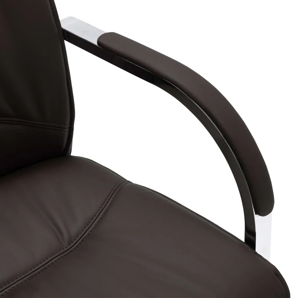 Sedia da Ufficio | Sedia da Gaming a Sbalzo Nera in Similpelle