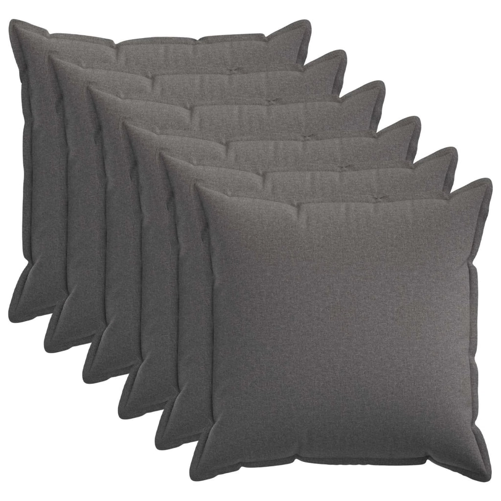 Federa 6 pcs HOUTEN Grigio Chiaro 65 x 65 cm Lino 920936