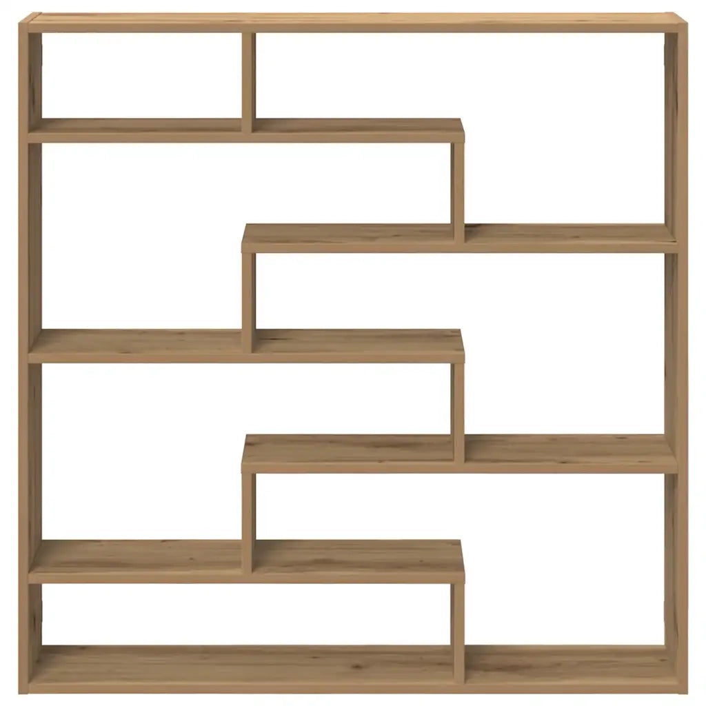 Scaffale Cubo Parete 7 Scomparti Truciolato Rovere Artigianale 860030