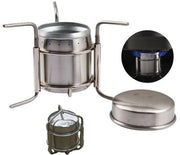 Fornello da Campeggio Portatile - Alcoloven - Acciaio Inossidabile - Supporto da Cucina - Efficienza Culinaria - Capacità 180 ml - Alcoloven Portatile
